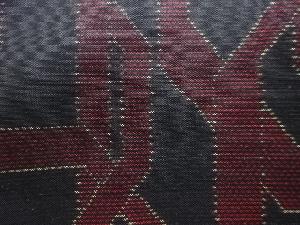 アンティーク　幾何学模様織り出し本場泥大島紬着物